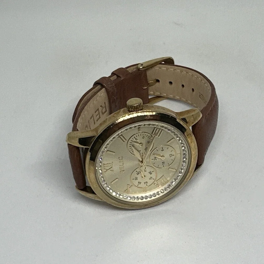 Relic ZR15831 Women's Brown Leather Straps Analog Dial Quartz Wrist Watch HME737